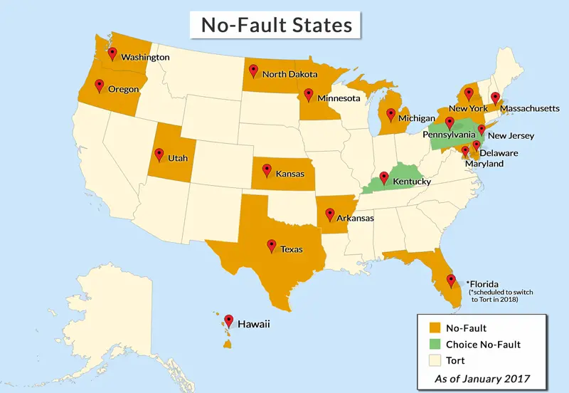 How Many No Fault Insurance States Are There
